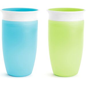 [Prime] 2-Pack 10-Ounce Munchkin Miracle 360 Spill Proof Sippy Cups (Green/Blue) $7.58 + Free Shipping
