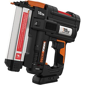 Worx Nitro 20V 18GA Brad Nailer Cordless Fires 80 Nails Per Minute, Cordless Nail Gun Anti-Ejection, Nail Gun Battery Powered Tool-Free Jam Release WX842L.9 Power Share – Tool only