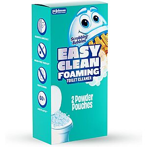 2-Pack 100g Scrubbing Bubbles Easy Clean Foaming Toilet Bowl Cleaner Drop-In Powder Pouches $3.79 w/ S&S + Free Shipping w/ Prime or on $35+ $3.99