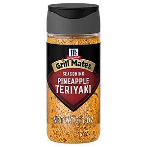 McCormick Grill Mates Seasoning, Pineapple Teriyaki, Grilling Seasoning for Adding Savory-Sweet Teriyaki Flavor to Pork, Chicken, or Seafood, 3.5 oz