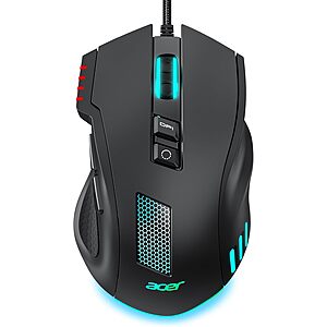 Acer Wired Gaming Mouse w/ 12,800 DPI, RGB, 8 Programmable Buttons & Optical Sensor $18.98 + Free Shipping w/ Prime or on $35+
