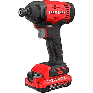 CRAFTSMAN 20V Cordless 1/4" Impact Driver Kit w/ 2Ah Lithium-Ion Battery & Charger $59.00 + Free Shipping