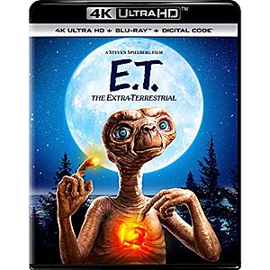 E.T. the Extra-Terrestrial 40th Anniversary Edition (4K UHD + Blu-ray + Digital) $13.99 + Free Shipping w/ Prime or on $35+