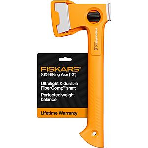 Fiskars X13 Ultralight 13" Camping Hatchet w/ Forged Steel Blade & Sheath $28.37 + Free Shipping w/ Prime or on $35+