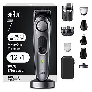 Braun Series 7 All-in-One 12-in-1 Men's Grooming Kit w/ Travel Case & Charging Stand (AIO7440) $95.36 + Free Shipping