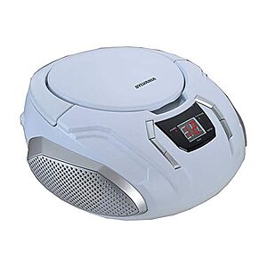 Sylvania Proscan Elite Portable CD Boombox w/ AM/FM Radio (White) $9.99 + Free Shipping w/ Prime or $6 Fee per Order