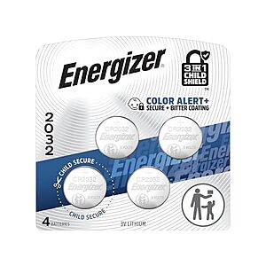 $3.49 | 4-Ct Energizer CR2032 Batteries at Woot!
