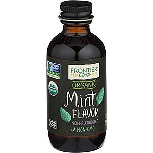 Frontier Co-op Organic Mint Flavor, 2 fl oz. - For Baking and Culinary Use