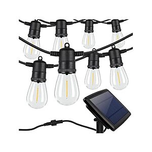$18.99 | Yochoice Outdoor Solar S14 String Lights 48FT at Woot!