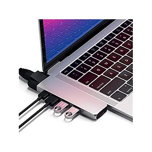 $24.99 | Satechi USB-C Pro Hub Adapter with Ethernet - 4K HDMI, USB-C PD, Gigabit Ethernet, USB 3.0, Micro SD Card Slot at Woot!