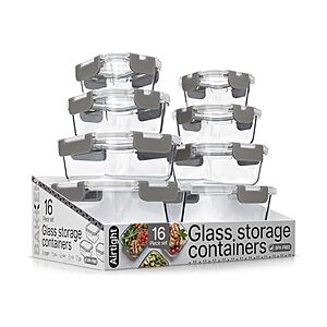 $22.99 | 16-Piece Bakken Borosilicate Glass Food Storage Containers w/ Lids at Woot!
