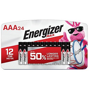 $9.99 | 24-Pack Energizer Max AAA Alkaline Batteries at Woot!