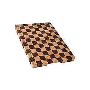 $19.99 | Checkered Acacia Wood Cutting Board at Woot!