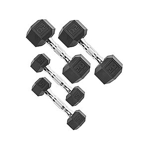 $39.99 | 50-lb CAP Barbell Coated Dumbbell Weight Set (2x 20-lb + 2x 5-lb) at Woot!