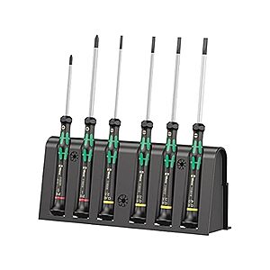 $22.39 | 6-Piece Wera 2035/6 B Screwdriver set and rack for electronic applications (5118152001) at Woot!