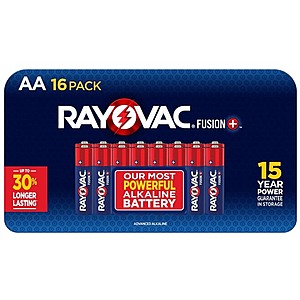 $4.99 | 16-Pk Rayovac AA Fusion+ Alkaline Batteries at Woot!