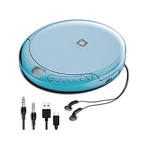 $8 | Deluxe Portable CD Player, Blue at Woot!