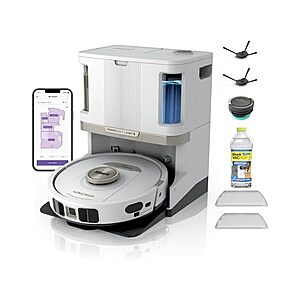 $299.99 | Shark RV2820ZEWH Self-Empty, Self-Refill & Self-Clean Robot Vacuum and Mop at Woot!