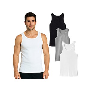$15.99 | 5-Pack Mens Ribbed Classic Tank Tops (S-2XL) at Woot!