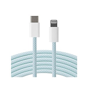 $9.99 | Apple Braided USB-C to Lightning Cable at Woot!