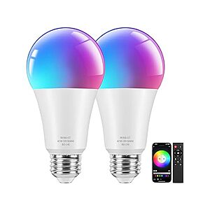 $11.99 | 2-Pack Brightever B0F29GH3KW Smart A19 LED Light Bulbs at Woot!