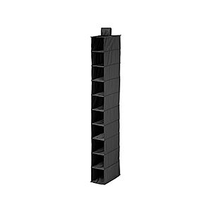 $6.99 | Honey-Can-Do 10-Shelf Hanging Shoe Organizer, Black at Woot!