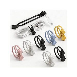$3.49 | Quick Bind Silicone Cable Ties &ndash; Reusable Cord Organizer, 16-Pack at Woot!