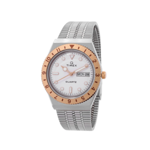 $42.99 | Timex Q Women's 36mm Silver Dial Stainless Steel Quartz Watch at Woot!