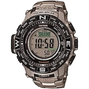 Casio Men's Pro Trek PRW-3500T-7CR Tough Solar Triple Sensor Digital Sport Watch