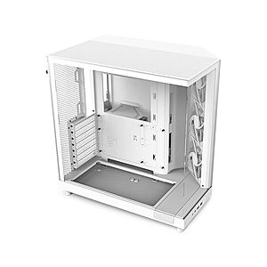 $55.99 | NZXT H6 Flow Compact Dual-Chamber ATX Mid-Tower Airflow Computer Case (White) at Woot!