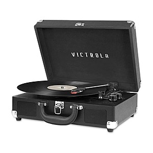 $19.99 | Victrola 3-Speed Bluetooth Suitcase Record Player at Woot!