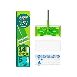 $15.99 | 2-Pack Swiffer Sweeper 2-in-1 Sweeping and Mopping Starter Kit, Includes 1 Mop + 19 Refills at Woot!