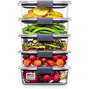 [Prime] $24.99* | Set of 5 Rubbermaid Brilliance 3.2 Cup Clear Food Storage Containers at Amazon