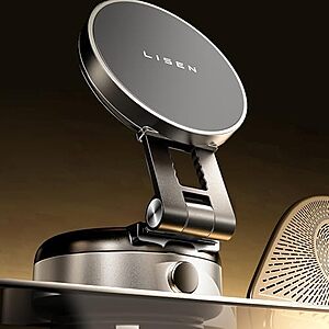 [AC] $10* | LISEN MagSafe Electric Vacuum Suction Phone Mount (Silver) at Amazon