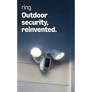 Ring Floodlight Cam Wired Plus, Outdoor home or business security with motion-activated 1080p HD video and floodlights, Black