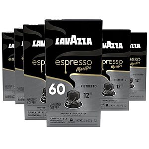 [Prime, SnS] $19.34 | 60-Count Lavazza Espresso Maestro Ristretto Aluminum Capsules Compatible with Nespresso Original Machines at Amazon