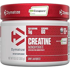 Dymatize Creatine Monohydrate Powder with CREAPURE (Product of Germany), 5g Per Serving, 60 Servings (300g), Creatine for Women and Men, Gluten Free