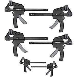 [Prime] $15.28* | 6-Pack Amazon Basics Clamp Set (2x 4" + 4x 6") at Amazon