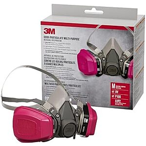 3M™ Odor/Particulate Multipurpose Reusable Respirator 65021H1-DC, OV/P100, Mdm, 1-Fcpc and 1-pr of 60921 Crtrdg/Fltr
