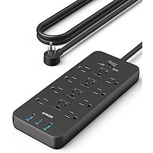 [Prime] $23.99 | Anker 15-in-1 Surge Protector Power Strip w/ 5' Cord (12x AC, 1x USB-C, 2x USB-A) at Amazon