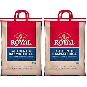 Authentic Royal Basmati White Rice, 15 lbs (Pack of 2)
