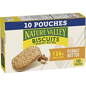 [SnS, AC] $27.92* | 8 &times; 10-Count 1.35oz Nature Valley Biscuit Sandwiches (Peanut Butter) ($3.49 each) at Amazon