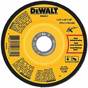DeWalt DWA4511 Metal Grinding Wheel, 4-1/2-Inch x 1/8-Inch x 7/8-Inch