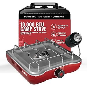 $31.99* | 10,000BTU GasOne Single Propane Burner Camp Stove w/ Cooking Grid & Case at Amazon