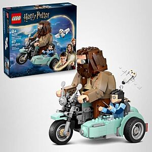 LEGO Harry Potter Hagrid & Harry's Motorcycle Ride Building Toy - Kids Motorcycle Toy for Boys and Girls, Harry Potter Fans, Ages 9+ - Gift Idea for Birthdays - 76443
