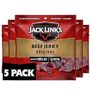 [SnS, AC] $3.97* | 5-Pack 0.625-Ounce Jack Link's Beef Jerky (Original) at Amazon