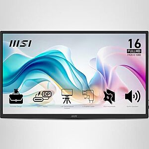 $61.74* | 15.6" MSI Pro MP165 E6 1080p 60Hz IPS Portable Monitor at Amazon