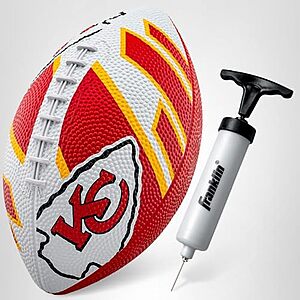 Franklin Sports NFL Kansas City Chiefs Football - Youth Football - Mini 8.5" Rubber Ball - Perfect for Kids - Team Logos and Colors