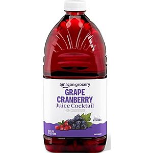 Amazon Grocery, Grape Cranberry Juice Cocktail, 64 Fl Oz
