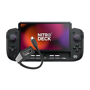 $49.99 | CRKD Nitro Deck+ (Clear Black Edition) &ndash; Handheld Pro Controller w/ HDMI Adapter at Amazon